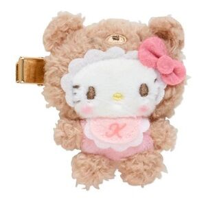 BNIB Japan Sanrio Plush Hair Clip Latekuma Baby Bling Bag - Hello Kitty